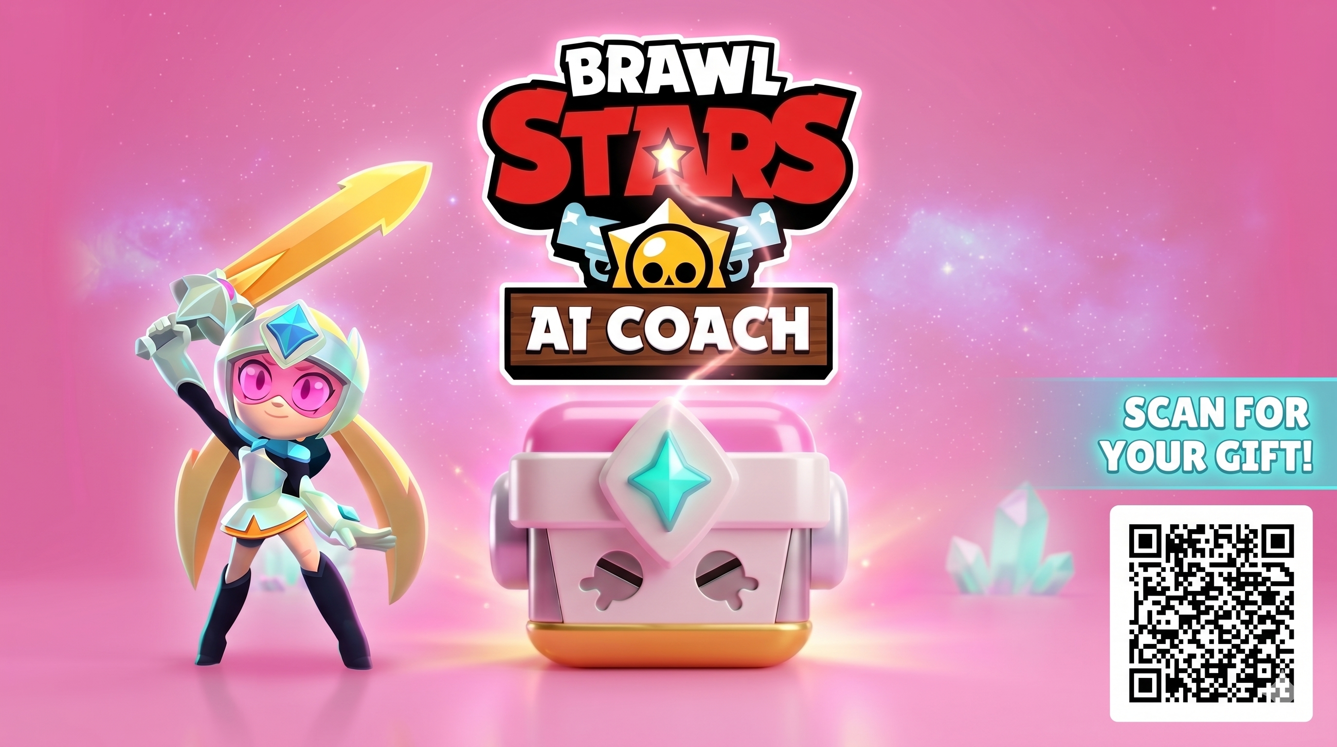 Free Starr Nova Box — scan QR or tap to claim your gift from Brawl Stars AI Coach